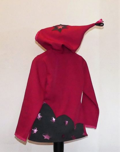 Veste lutin pour fille en Softshell fuchsia + étoiles – Image 4