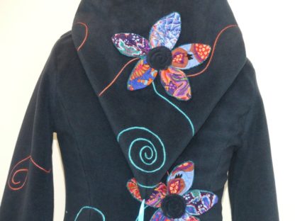 Veste princesse lutin en polaire marine et sea blue T40 – Image 7