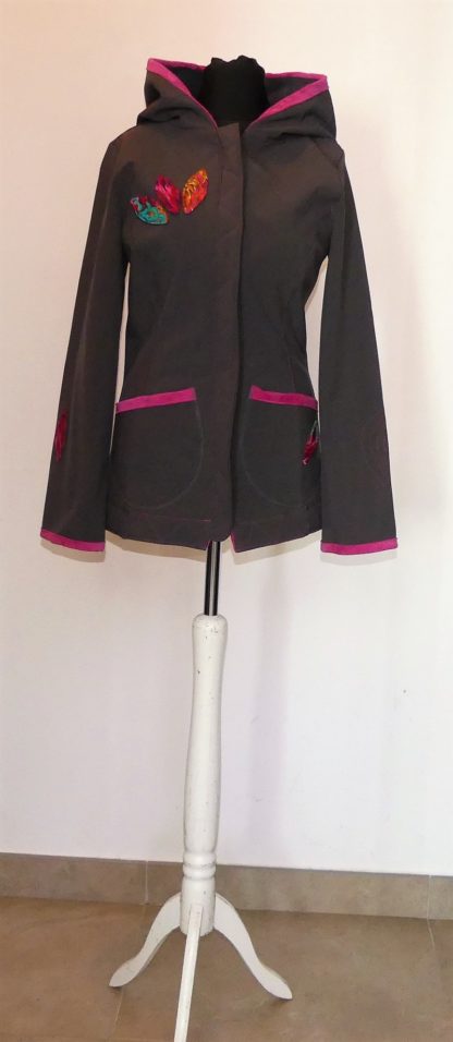 Veste princesse en softshell version courte Gris/taupe T38/40 – Image 3