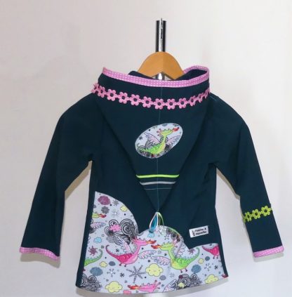 Veste en softshell sea blue et dragon heureux