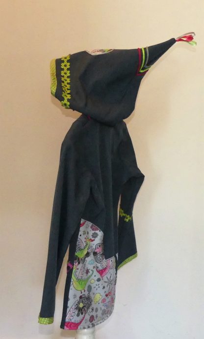 Veste lutin en softshell bleu jean chiné + "dragon heureux" – Image 5
