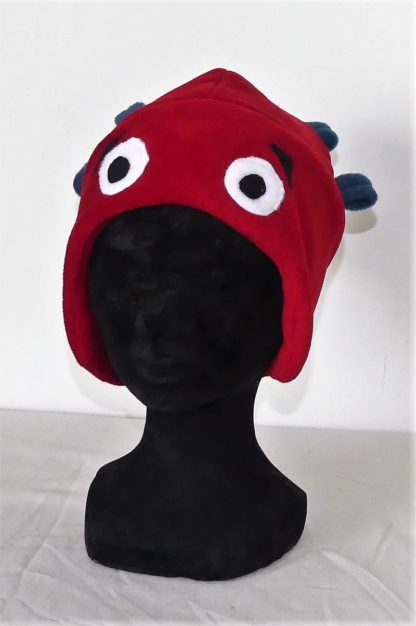 Bonnet en polaire rouge et bleu jean taille 4/5 ans – Image 5