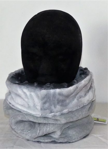 Snood en polaire velours gris clair et fourrure 2/4 ans – Image 4