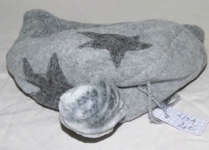 Bonnet en polaire velours gris clair taille 2/3 ans – Image 3