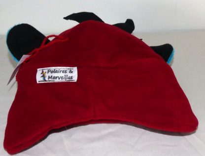 Bonnet en polaire velours rouge Taille 2/3 ans – Image 4