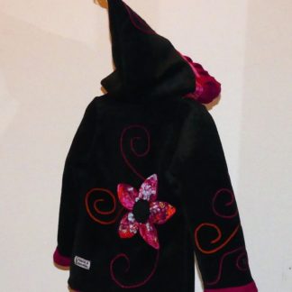 VESTE POLAIRE FILLE LUTIN EN POLAIRE GRIS ET ROSE T3 ANS