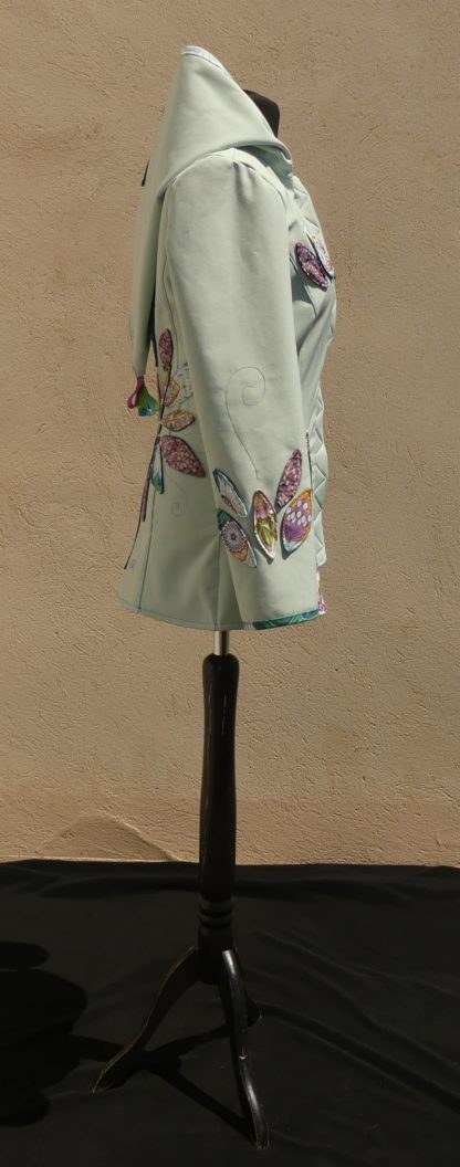 Veste courte lutin princesse en softshell vert d'eau taille 38 – Image 3