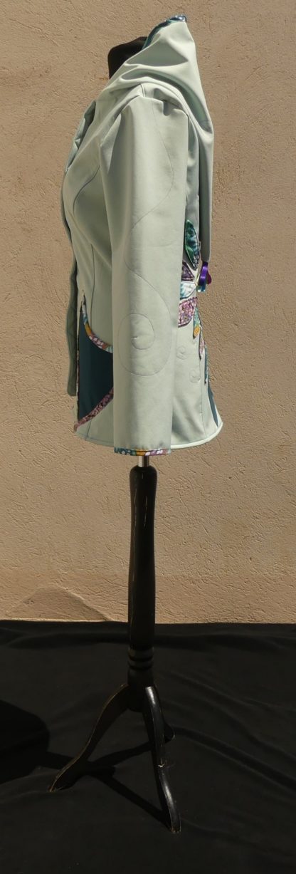 Veste courte lutin princesse en softshell vert d'eau taille 38 – Image 6