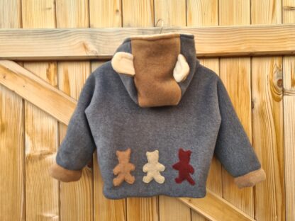 VESTE POLAIRE BEBE GRIS ET BEIGE TAILLE 1 AN