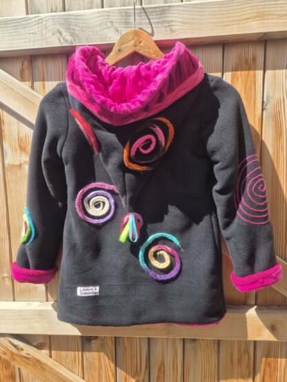 VESTE EN POLAIRE CAPUCHE LUTIN FILLE T6 ANS